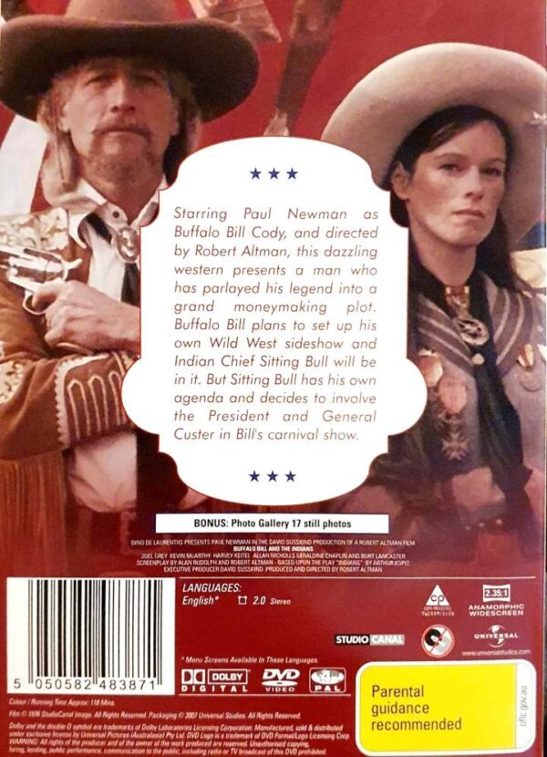 Buffalo Bill And The Indians DVD Cover 2