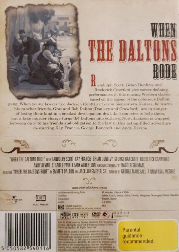 When the Daltons Rode DVD Cover